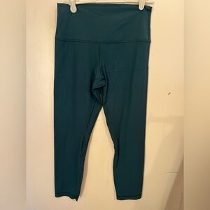 Lululemon Align Ribbed High-Rise Pant - teal color - size 8